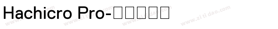 Hachicro Pro字体转换
